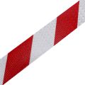 10m x 5cm Safety Warning Tape Reflective Tape Self adhesive Tape Reflective Strip Traffic Reflective Stickers Color: red + white. 