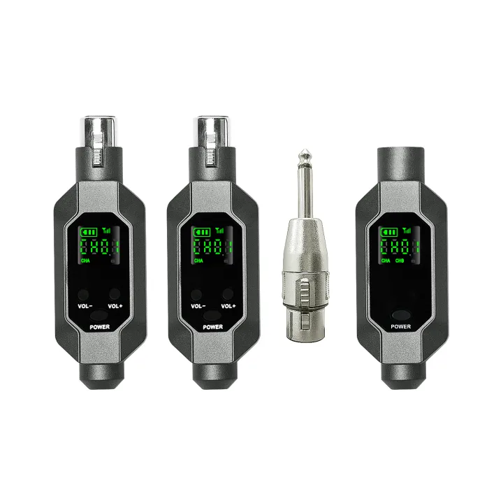 Wireless Microphone Converter XLR Transmitter and Receiver Microphone Wireless System for Dynamic Microphone