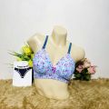 Printed Wireless Non-Padded Foam Bra for Women - Everyday Comfort.