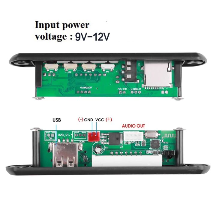 Kebidu%209V-12V%20Wireless%20Bluetooth%20MP3%20WMA%20Decoder%20Board%20Car%20Audio%20MP3%20Player%20USB%20TF%20FM%20Radio%20Module%20For%20Car%20Speaker%20-%20Image%203