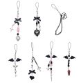 Goth Y2K Phone Charm Pendant Kawaii-Key Chain For Bag Cute Accessory Women Guitar Strap Lanyard Beaded Keychain Pendant. 