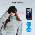 EsoGoal Wireless Sleep Mask Bluetooth Music Eye Mask Sleep Headphones Wireless Headphones Cotton Sleeping Eye Cover Travel Bluetooth Sleep Mask Sleeping Headset with Built-in Speakers for Air Travel Siesta Sleeping. 