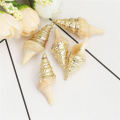 5 PCs Natural Shell Pendants Gold Conch/ Sea Snail Multicolors Charms For Fashion DIY Handmade Jewelry Making. 