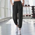 Women Sweatpants Elastic High Waist Sports Pants Workout Side Striped Running Training Trousers Fitness Yoga Jogger Pants.