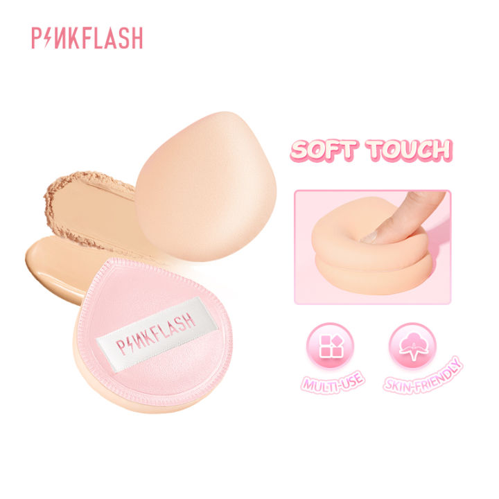 PINKFLASH 2 in 1 Puff Double-Side Use Puff Air cushion Soft Cosmetic Puff Beauty Comfortable Touch makeup Puff Tools