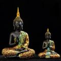 Buddha Statue Large Thailand Buda Buddha Sculpture Green Resin Hand Made Buddhism Hindu Fengshui Figurine Meditation Home Decor.