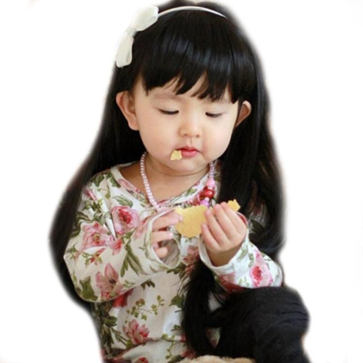 Lovely Boys Girls Hair Wig Full Head Children Wigs Kids Daily Hairpiece - dark brown 9