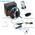 Kotion Each G2000 Over-ear Gaming Headphone with Mic and Stereo Bass LED Light -Blue. 