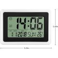 1 Piece Digital Clock LCD Screen Alarm Clock with Calendar & Temperature with Extra Large Digits Easy to Read and Set.