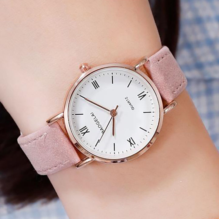 BAOGELAI%20Suede%20Strap%20Watch%20Glow-in-the-dark%20Ladies'%20Watch%20Vintage%20Quartz%20Ladies'%20Watch%20With%20Leather%20Strap%20Simply%20Decorated%20Casually%20-%20Image%202
