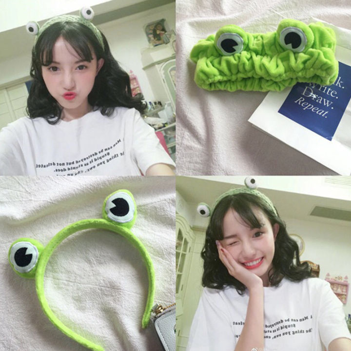Korean Cute Funny Frog Headband For Women Face Wash Hair Band Hair Accessories WANNA