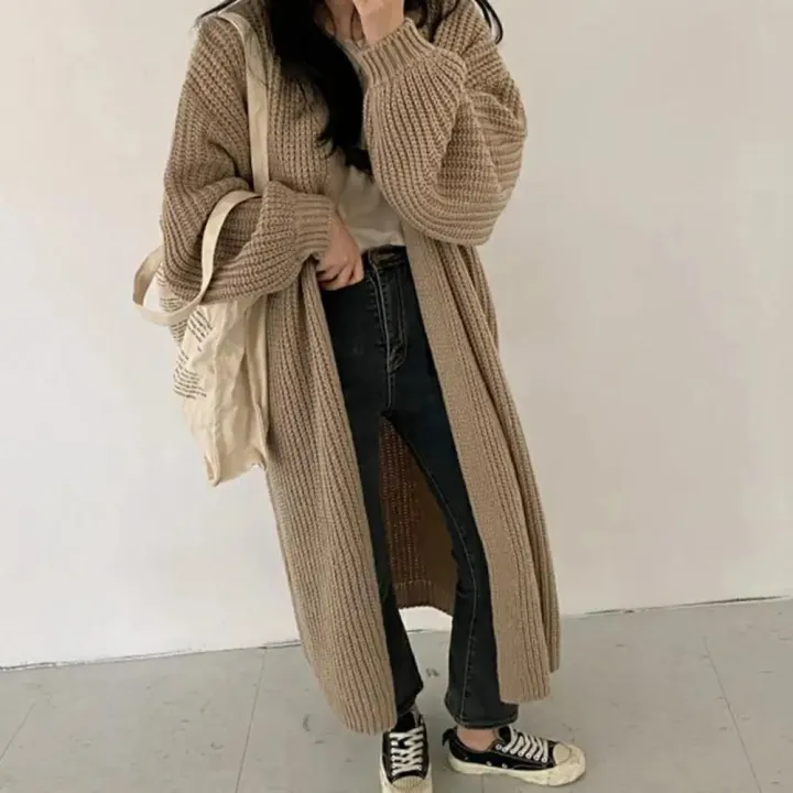 Casual%20Cardigan%20Long%20Knitted%20Cardigan%20Women%20Tops%20Mujer%20Vintage%20Loose%20Sweater%20Coat%20Solid%20Oversized%20Jumper%20Korean%20Fashion%20Clothes%20-%20Image%204