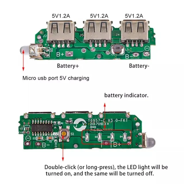 DC%205V%202.1A%203%20USB%20Power%20Bank%20Module%20Battery%20Charger%20Module%20Circuit%20Board%20Step%20Up%20Boost%20DIY%20with%20Mobile%20Charging%20Cable%20for%20Multiple%20Application%20-%20Image%202