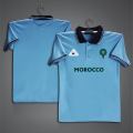 Morocco Short Sleeve Collar Polo Football Jersey For Men - Half Sleeve Collar Polo Morocco t shirt - Morocco Fan Jersey. 