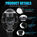 2.5 Inch Bi LED Projector Headlights Lenses for H4 H7 Car LED Lights Bulbs Projector 100W 20000LM Headlamp Diodes Car Accessorie. 
