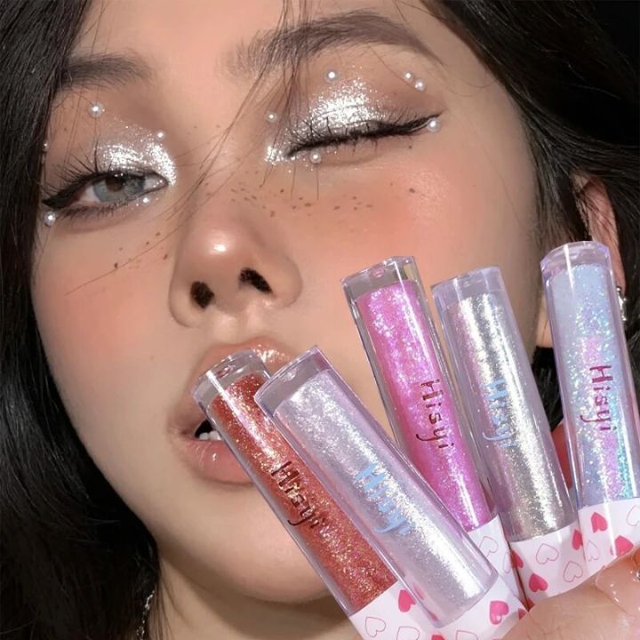 Waterproof Diamond Glitter Liquid Eyeliner Shimmer Eyeshadow Lying Silkworm Pen Eye Makeup