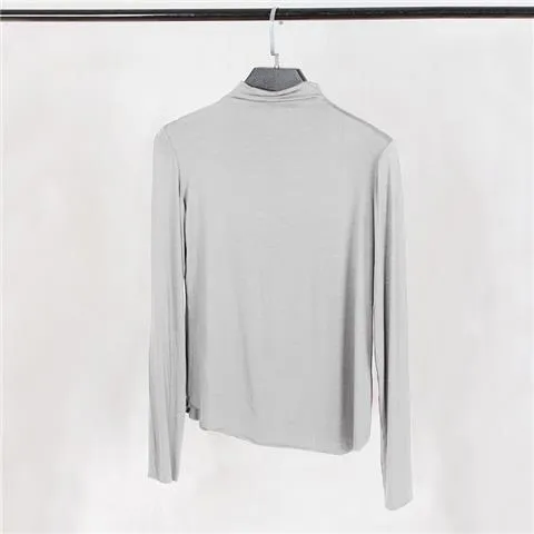 Modal%20T%20T-shirt%20Women's%20Long%20Sleeve%20Half%20Turtleneck%20Bottoming%20Shirt%20New%20Solid%20Color%20Slim%20Fit%20Show%20Thin%20Black%20Thin%20Top%20-%20Image%206