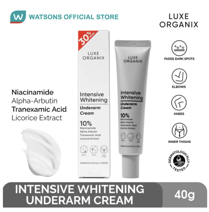 Luxe Organix Intensive Whitening Underarm Cream 10% Niacinamide 30g (Instant result in just 7 days) MADE IN KOREA