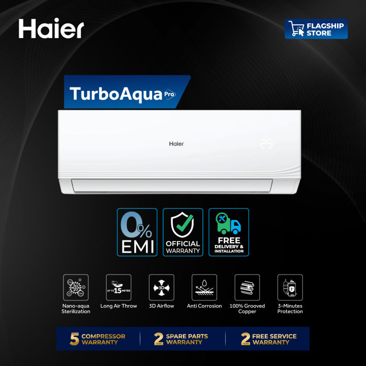 Haier 1.5 Ton AquaCool Non-Inverter AC [HSU-18TurboAqua:(FIX)(Pro)]