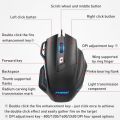 FOREV FV-X7 2400dpi Wired Mechanical Gaming RGB Lighted Mouse. 