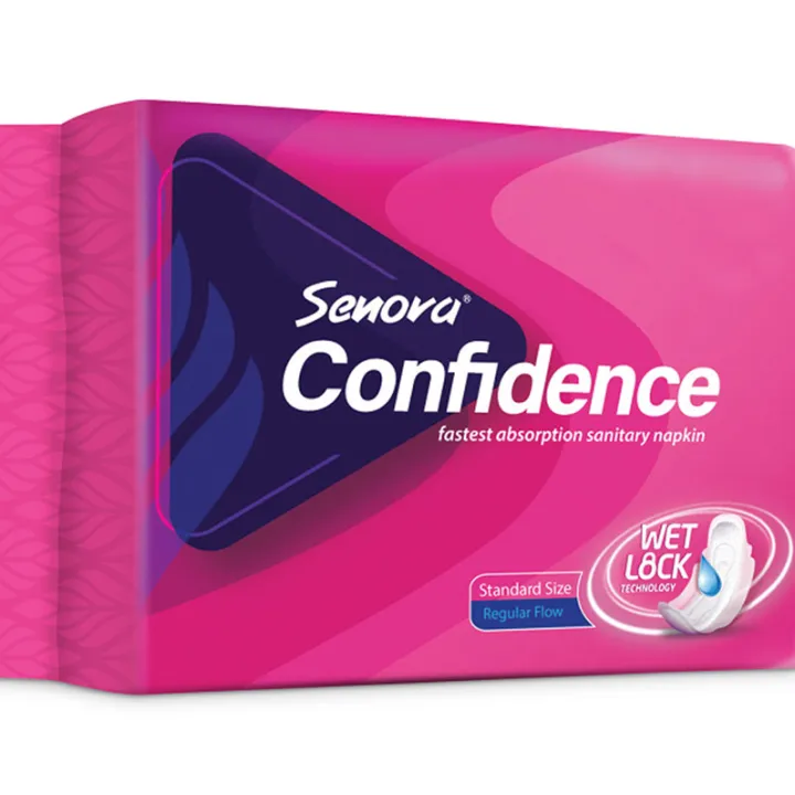 Senora%20Confidance%20Regular%20Flow%20Wings%20System%20Sanitary%20Napkins%20-%205%20Pads%20-%20pad%20-%20Image%203