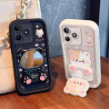Case for realme C63 C61 4G C83 Realme note 60X 60 70 70x 70t 80 4g phone casing back cover Softcase shockproof Cover new design aesthetic cute cat with makeup mirror holder for girls JTMMZJ9.