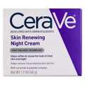 CeraVe Skin Renewing Night Cream 48 G Hydrating Moisturizer for Normal to Dry Skin Non Comedogenic Fragrance Free.