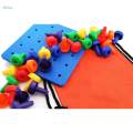 30Pcs Tall Stackers Peg Board Fine Motor Skills Occupational Therapy Games. 
