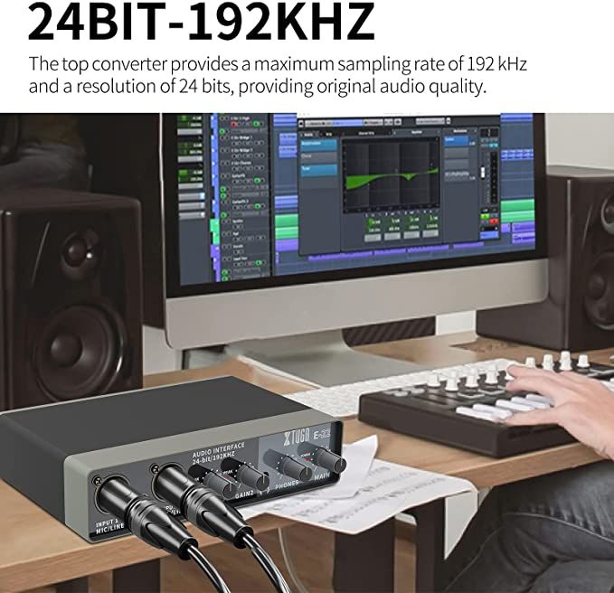 X%20TUGA%20E22%20HIGH-FIDELITY%20Audio%20Interface%20Professional%20Sound%20Card%2024-bit/192KHZ%20-%20Image%202