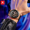 OLEVS Watch For Men Waterproof Original New Fashion Trendy Diamond Multifunction Chronograph Sport Silicone Strap Casual Calendar Luminous 9911.