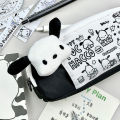 Cute Student Large Capacity Pencil Box Stationery Bag Plush Portable Pencil Case Layor. 