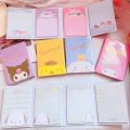 80 Pages Cute Cartoon Four Folding Sticky Notes Scrapbooking DIY Kawaii Memo Pad Diary Message Memo Sheets School Stationery. 
