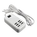 6 Port USB Charger - White. 