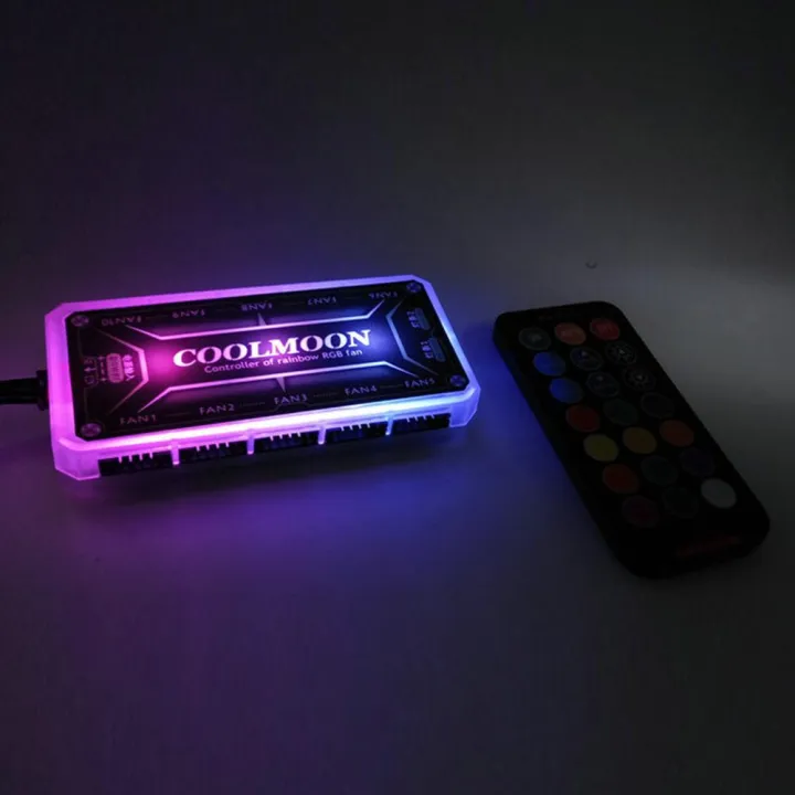 Group%20Vertical%20Coolmoon%20RGB%20Remote%20Controller%20Dc12v%205a%20Led%20Smart%20Fan%20Controller%20With%2010pcs%206-pin%20Fan%20Ports%202pcs%204-pin%20Light%20Bar%20Ports%20-%20Image%208