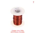 0.13mm to 1.25mm copper wire Magnet Wire Enameled Winding wire Coil Wire 100g. 