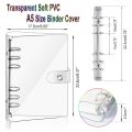 A5 Rainbow Soft PVC Notebook Binder Clear Soft PVC Notebook Cover.
