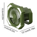 Camping Tent Fan Multifunctional 10000mAh Power Bank LED Lantern Portable Camping Fan USB Beach Fan With Hook. 