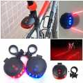 Beam Bike Logo Waterproof Rear Bicycle Tail Light 2 Laser+5 LED Red Lamp 4 Flashing Model Night Safety Warning Accessories. 