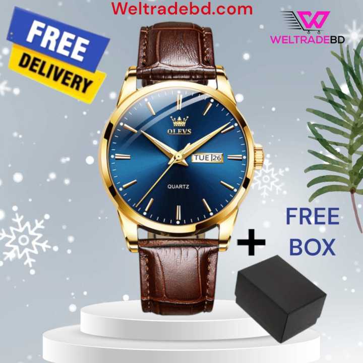 New Men's Watch Luxury Leather Luminous Hand Watch - Watch For Men-Full Black