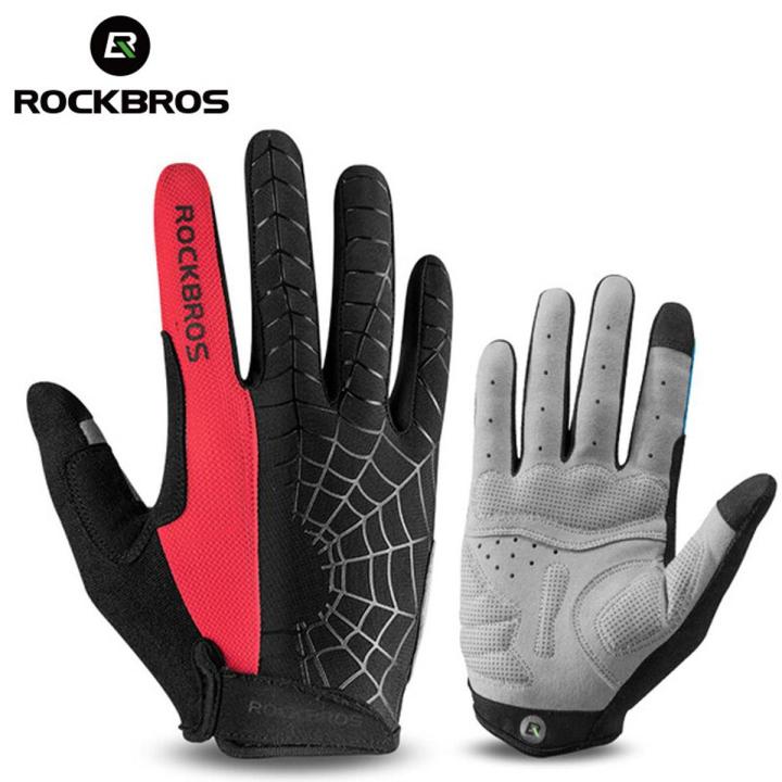 Girls Full Finger Gloves ROCKBROS Cycling Bicycle Gloves Touch Screen  Thermal Windproof MTB Bike Gloves