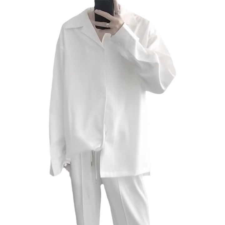 Cuban%20collar%20shirt%20men's%20short%20sleeve%20white%20summer%20trend%20fashion%20brand%20premium%20thin%20loose%20casual%20drape%20ice%20silk%20shirt%20-%20Image%205
