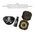 Kids Pirate Cosplay Costume Accessories Set Hat Compass Telescope Captain Cloth Hook Party Blindfold Halloween Party Decor Props.