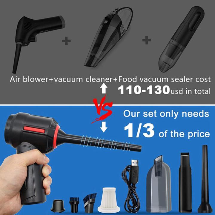 3-In-1 Computer Vacuum, Compressed Air Duster Blower, Portable Handheld ...
