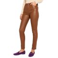 Stretch leather pants for women high quality | Pant for women stylish jins | Deep khaki pants for women low price. 