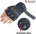 Half Finger Hard Motorcycle Gloves Gym & Fitness Gloves Multi Riding Gloves  (Black). 