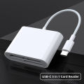 【Sunflower EGR】ihuigol 3 in 1 SD/TF/CF Card Reader Type c Micro SD TF CF Smart Memory Card OTG Adapter For PC Phone Tablet Universal.