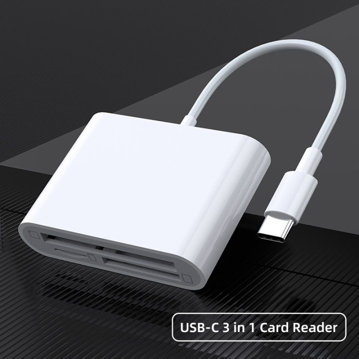 【Sunflower EGR】ihuigol 3 in 1 SD/TF/CF Card Reader Type c Micro SD TF CF Smart Memory Card OTG Adapter For PC Phone Tablet Universal