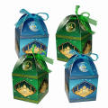 Eid Mubarak Boxes Elegant 2024 Edition 10Pcs Set Ramadan Gift Boxes Castle Design Decorative Candy Packaging for Celebrations Ramadan Decor Eid Gifts Islamic Events Party Favors.