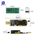 【Alizeker Mall】diymore SOIC8 SOP8 IC Clip for EEPROM 25CXX / 24CXX WCH341A 24 25 Series EEPROM Flash BIOS USB Programmer Module. 