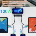ASOMETECH 100W USB C Fast Charger Station,4 QC3.0 + 4 PD3.0 PPS + Wireless Charging,9 in 1 USB Charger For Samsung iPhone iPAD. 